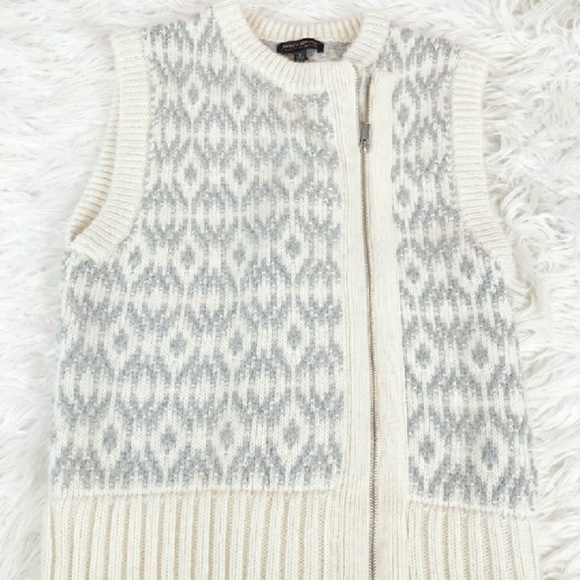 🆕 Banana Republic Italian Fair Isle Vest with Front Zipper Closure. Size Small - Picture 4 of 10